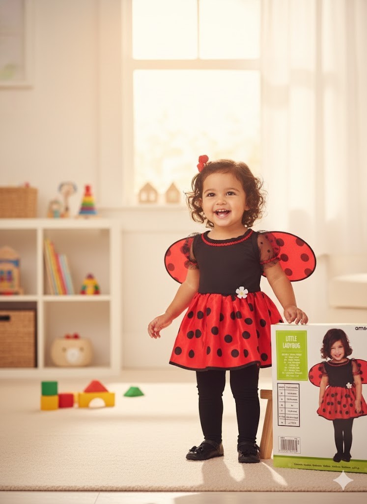 Amscan Little Ladybug Kostüm, Größe 92 Mädchen